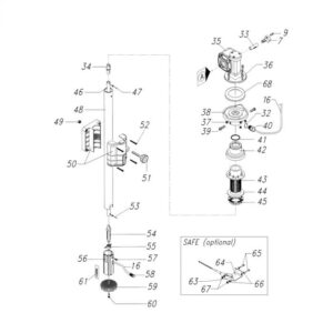 teleco 02355 spare part onderlegring kabeldoorvoertule exploded view