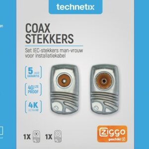 Technetix Set coax-pluggen 4G/LTE-Proof [ZIGGO geschikt]