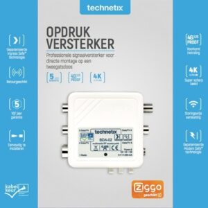 Technetix Antenne opsteekversterker BDA-02-S [ZIGGO geschikt]