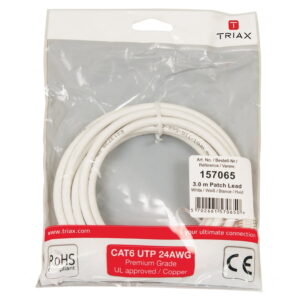 triax patchkabel cat6 3 m wit
